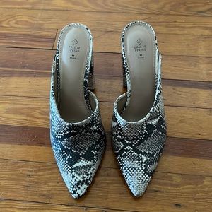 Snakeprint Mules